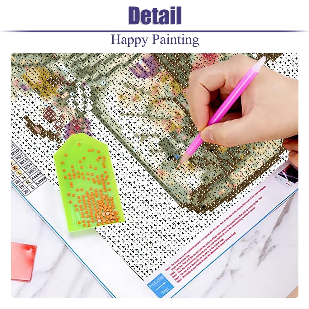 BOHADIY Diamond Art Kits for Adults - Daisy Diamond Painting for Beginners, Diamond Dots Round 5D Full Drill Paint with Diamonds Pictures Gem Art Painting Kits DIY Crafts Kits Flower Bottle 12x16in BOHADIY