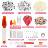 PAXCOO 985Pcs String Bracelet Making Kit, Friendship Bracelet String Kit with 110 Skeins Embroidery Floss Cross Stitch Thread, 830 Beads for Friendship Bracelet Making, 45Pcs Embroidery Tools PAXCOO