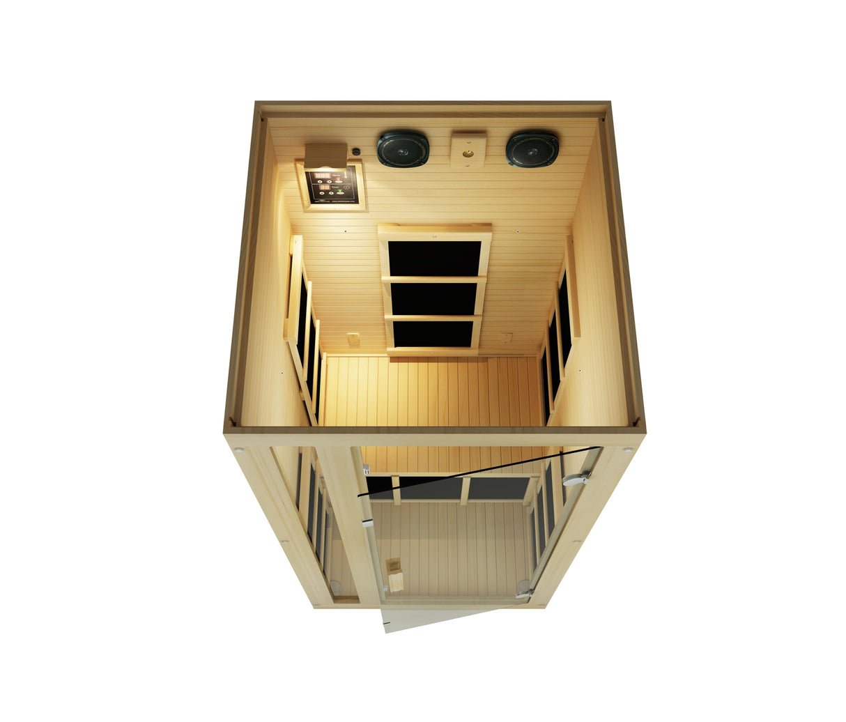JNH Lifestyles Joyous 1 Person Canadian Hemlock Wood Far Infrared Sauna JNH Lifestyles