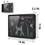 FTUREERA Hidden Gun Safes for Pistols, Concealment Shelf for Pistol Wall Storage, Wooden Gun Rack Furniture Cabinet Shelf, Secret Decor Handgun Box for Home Indoor Picture Frame FTUREERA