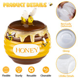 LET’S Resin Honey Jar Resin Molds Silicone, Large Resin Jar Molds with Lid and Bee, Honeycomb Shape Jar Molds for Epoxy Resin Casting Craft, Container Pot,Candle Holder,Party Favors,Christmas Gifts LET'S RESIN