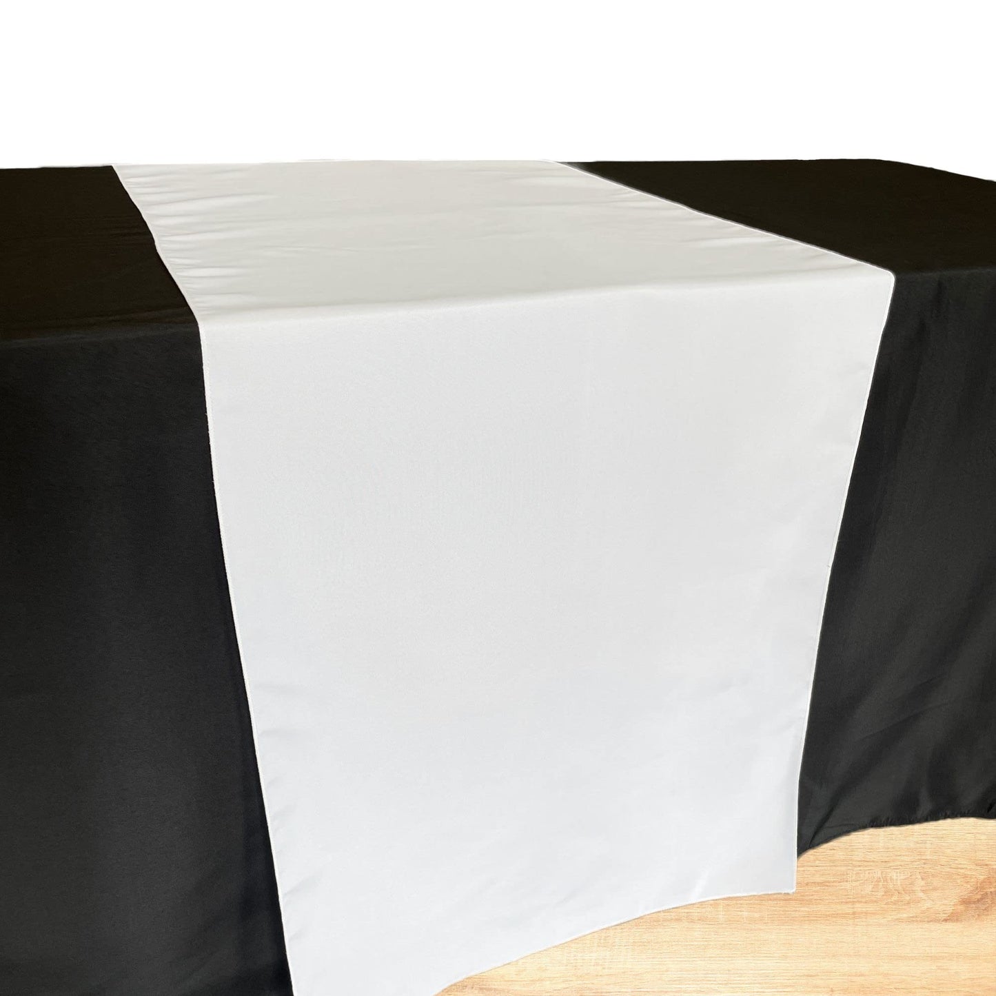 GET SNAPPIN White Table Banner, Table Runner, Sublimation Blanks, 100% Polyester Blank for Sublimation Printer, Decorations for Birthday Wedding Baby Shower Gender Reveal Tablecloth, 2ft x 7.5ft, 1pc