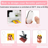 Guiqulai 300 Pcs Sublimation Keychain Blanks Bulk Double Side Heat Transfer Sublimation MDF Blank Set with Keychain Rings & Jump Rings,Heat Transfer Keychain Blank Board for DIY Crafts(Oval) Guiqulai