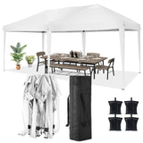COBIZI Canopy 10x20 Pop Up Canopy Tent Party Tents for Parties Weddings Backyard Waterproof Canopy Outdoor Commercial Instant Canopy Event Tent with Stakes, Ropes,Sandbags, White COBIZI