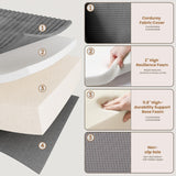 Modular Sectional Sofa, 108" L-Shaped Boneless Couch with Deep Seat, Corduroy Cloud Couch for Living Room, Bedroom, No Assembly Required, Ship in a Box, Grey RUMBALUXY