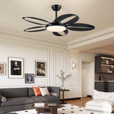 Ceiling Fans with Lights, 48 inch Black Ceiling Fan with Remote APP, Unique Fan Blades, Reversible, 3CCT Led, Sloped Flush Mount Low Profile Ceiling Fan with Lights Bedroom Living Room Indoor BayDay