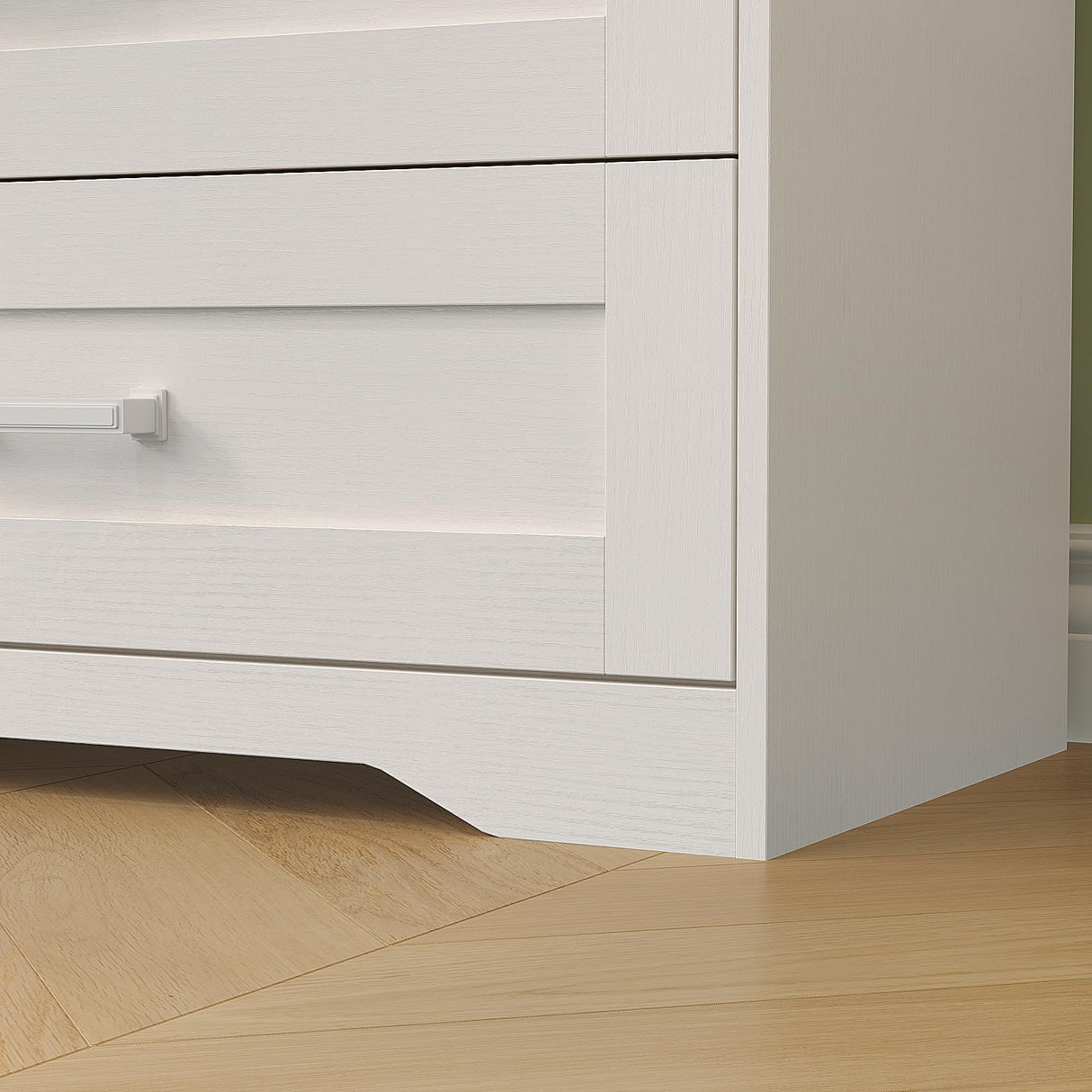 Welfuturer White 5 Drawer Wood Dresser for Bedroom Modern Wooden Chest of Drawers Storage Cabinet and Organizer Drawers for Closet, Nursery, Entryway, Girls Room, Kids Room, Hallway, Living Room Welfuturer