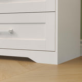 Welfuturer White 5 Drawer Wood Dresser for Bedroom Modern Wooden Chest of Drawers Storage Cabinet and Organizer Drawers for Closet, Nursery, Entryway, Girls Room, Kids Room, Hallway, Living Room Welfuturer