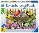 Ravensburger at The Birdbath 500-Piece Large Format Jigsaw Puzzle | Unique Softclick Technology | Vibrant, Glare Free | Suitable for All Ages | FSC Certified Ravensburger
