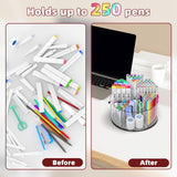 Absonic Acrylic Pen Holder Pencil Organizer, 360-Degree Rotating Pencil Holder, Crayon Organizers for Kids Marker Organizer Caddy Art Supply Kids Desk Organizers for Office Home School Absonic