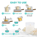 Hearts & Crafts Candle Wax - Soy Wax for Candle Making Kit - 10 lbs Wax Flakes, 100 Pieces 6-Inch Candle Wicks, 2 Metal Centering Devices - Soy Candle Wax Bulk and DIY Candle Making Supplies Hearts & Crafts