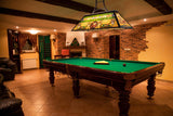 TOCHIC Vintage Pool Table Light, 3-Light Rustic Billiards Light Fixtures with Tiffany-Style Shark Shade for Game Room Farmhouse Chandelier Man Cave Club Bar Dining Room Kitchen Island TOCHIC