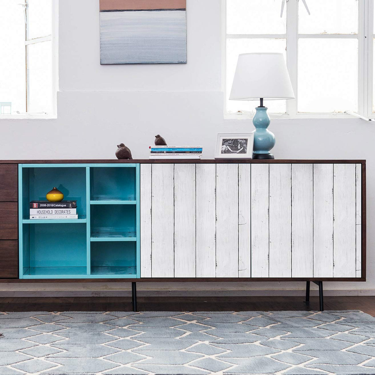 Livelynine 17.7x276 White Shiplap Wallpaper Peel and Stick Farmhouse Wood Contact Paper Self Adhesive Wall Paper Rolls Prepasted Fadeless Distressed White Wood Bulletin Board Roll Classroom Removable Livelynine