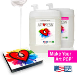 ArtResin - Epoxy Resin - Clear - Non-Toxic - 10 gal (5 gal Resin + 5 gal Hardener) (37.85 L) ArtResin