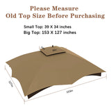 SCOCANOPY Replacement Top for 10x12 FT Gazebo Massillon Biscayne,Cabin-Style L-GZ933PST,Turnberry L-GZ933PCO-L,Tuscany L-GZ933PST-K (Beige Ripstop) SCOCANOPY