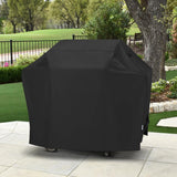 SunPatio Grill Cover 55 Inch, Outdoor Heavy Duty Waterproof Barbecue Gas Cover, UV & Fade Resistant, All Weather Protection Compatible for Weber Charbroil Nexgrill Kenmore Grills and More, Black SunPatio