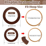 Wenqik 6 Pcs Wood Embroidery Frames for Display Embroidery Hoops Wood Display Frame for Finished Cross Stitch or DIY Art Craft Sewing Ornaments (8 Inch, 6 Inch, Round) Wenqik