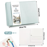 48 Sheets 4x6 Watercolor Postcards, 140lb/300gsm Blank Postcards Watercolor Paper Cards Art Supplies for Painting, DIY, Mailing, Invitations, Greeting Cards (Green) Prudiut