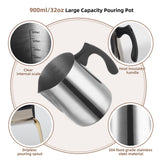 handysienda Candle Making Kit Supplies for Adults, DIY Soy Candle Make Set for Beginners, with Heat Gun, 900ml Pouring Pot Metal Pitcher, Thermometer, Candle Making Accessories handysienda