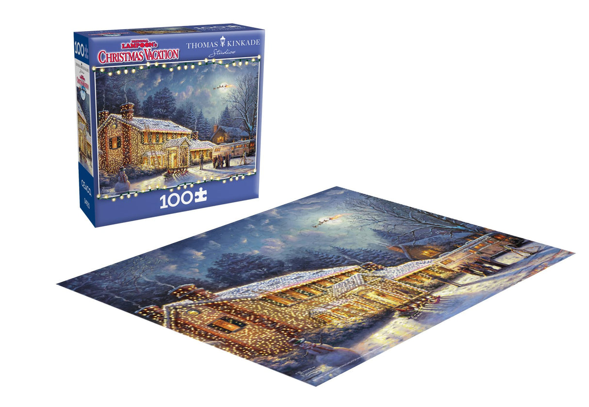 Buffalo Games - Thomas Kinkade - National Lampoon's Christmas Vacation - 100 Piece Jigsaw Puzzle for Families -Challenging Puzzle Perfect for Game Nights - Finished Size is 15.00 x 11.00 Ceaco