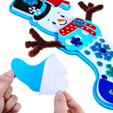 Winlyn 24 Sets Christmas Craft Kits Winter Crafts DIY Snowman Stocking Ornaments Decorations Snowman Snowflakes Foam Stickers Arts and Crafts for Kids Classroom Art Activities Holiday Party Favors Winlyn