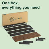 ZINUS Kai Bamboo and Metal Platform Bed Frame with Headboard, No Box Spring Needed, Easy Assembly, Twin, Brown Zinus