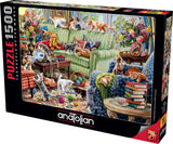Anatolian Puzzle - Kittens in The Living Room, 1500 Piece Puzzle, #4575 Anatolian