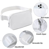 TOBVZOO Belt Bag Fanny Pack Crossbody Bags for Women Men, Everywhere Belt Bags with Adjustable Strap, Unisex Mini Fashion Waist Packs (White) TOBVZOO