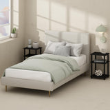 Furinno Just 3-Tier Turn-N-Tube Open Storage Nightstand, 1-Pack, Plastic Poles, Americano/Black Furinno