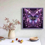 NWQZBYHT Butterfly Diamond Art Kits for Adults,Butterfly Flowers 5D Diamond Painting Kits for Beginner,DIY Round Full Drill Diamond Dots,Gem Art Kit for Adults Crafts Home Wall Decor 13.78x13.78 Inch NWQZBYHT