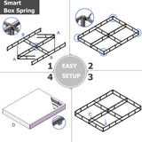 HUEIIS Full Box Spring 9 Inch High Profile Strong Metal Frame Mattress Foundation, Quiet Noise-Free,Easy Assembly, 3000lbs Max Weight Capacity HUEIIS