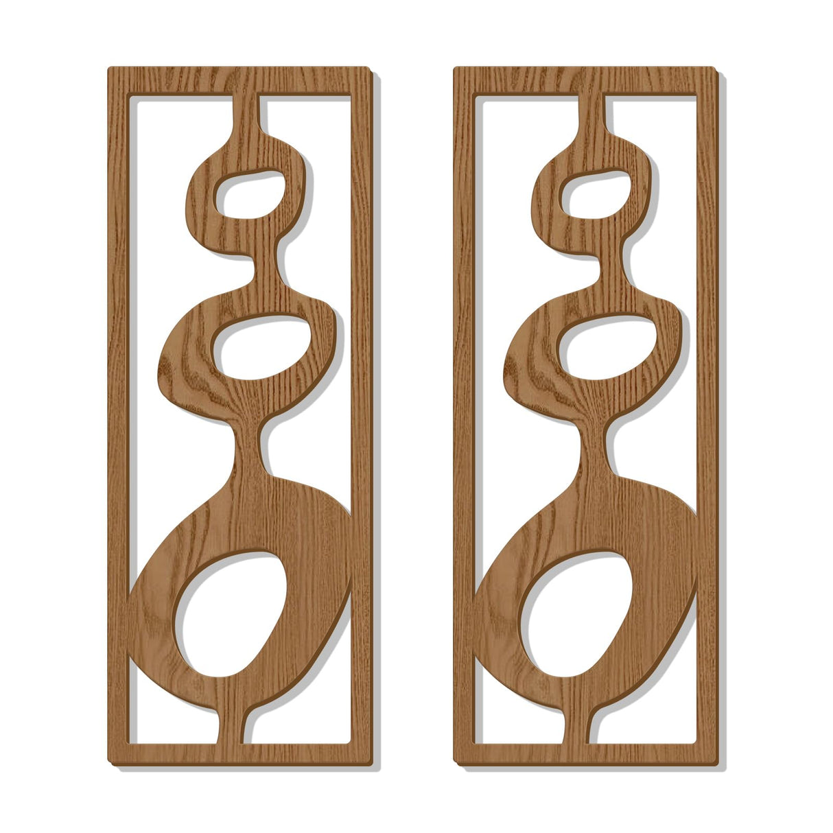 Zzbakress 2 Pcs Mid Century Wall Decor Wooden Mid Century Modern Decor Modern Art Wall Decor Abstract Wall Decor Geometric Wall Art for Home Living Room Bedroom (Style T) Zzbakress