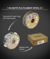 OVERTURE Dual Color Matte PLA 3D Printer Filament 1.75mm, Matte PLA 1kg Cardboard Spool (2.2lbs), Dimensional Accuracy +/- 0.02 mm (Matte Black-White) OVERTURE