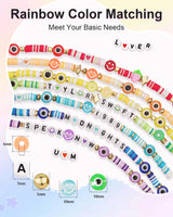 Mio Angle Bracelet Making Kit for Beginner 5000Pcs Preppy Polymer Friendship Bracelet Making with Charms Kit for Jewelry Making DIY Arts and Crafts Birthday Gifts Toys for Kids Age 6-13 Mio Angle