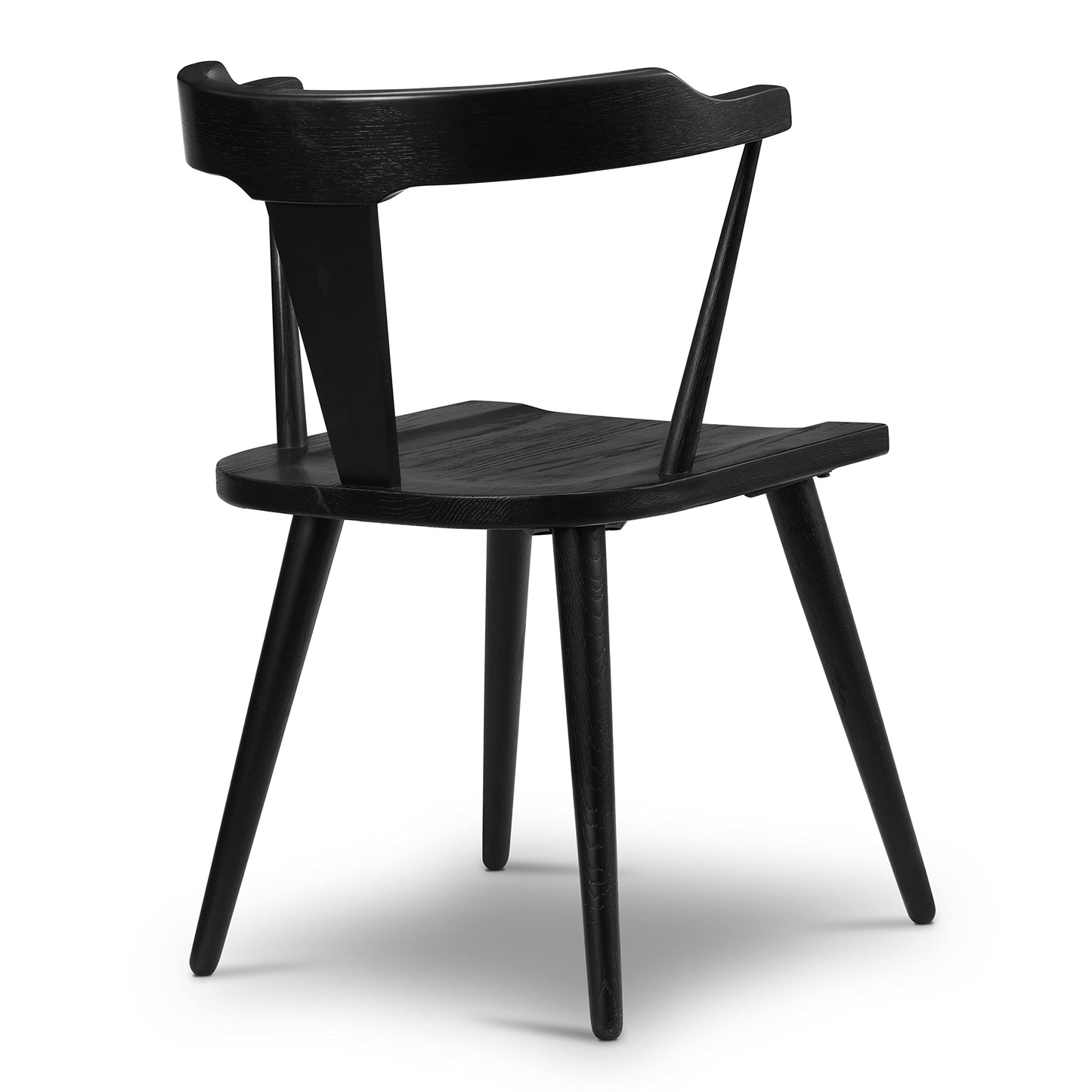 POLY & BARK Enzo dining chairs, Single, Black - WoodArtSupply