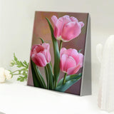 JOOZ Paint by Numbers Kit for Adults Flowers Paint by Numbers Kit with Frame DIY Tulip Paint by Number with Easel Floral Adult Paint by Number Kits Canvas for Gift Home Wall Decor 7.87x11.81 Inch JOOZ