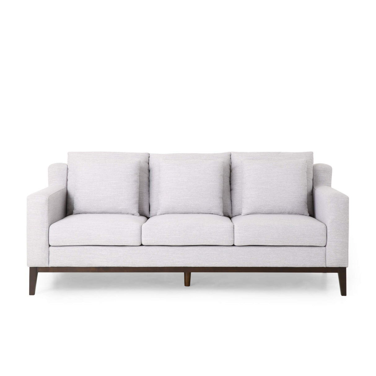 Christopher Knight Home Elliston Sofas, Light Grey + Dark Walnut Christopher Knight Home
