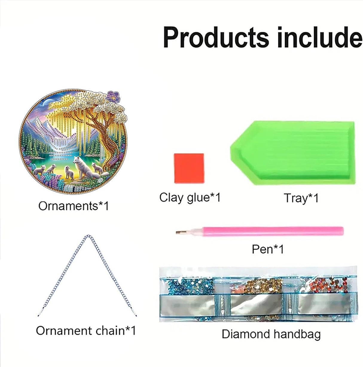 RYMILIE Diamond Art Painting Pendant Kits 5D Diamond Art Painting Art Hanging Kit Mountain Scenery DIY Diamond Crystal Window Pendant Kit for Adults Gift Wall Home Decoration RYMILIE