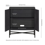 Henn&Hart Brighton Accent Cabinet, 28" Wide, Dark Gray Henn&Hart
