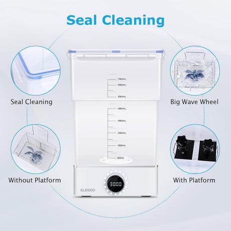 ELEGOO Mercury X Bundle Cure and Wash Large UV Curing Machine Resin Washing and Curing Machine for LCD/DLP/SLA 3D Printer Models ELEGOO