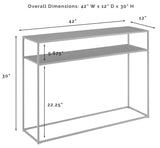 Crosley Furniture Braxton Sofa Console Table with Storage Shelf for Hall, Entryway, or Living Room, Matte Black Crosley Furniture