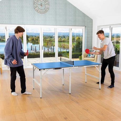 Vermont Midi Ping Pong Table – Professional Indoor | Outdoor Mini Table Tennis | Bats and Balls Included Vermont