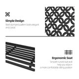 Grand patio 50" Outdoor Bench Garden Bench with Armrests Bench for Outdoors Lawn Yard Porch Black Grand patio