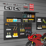 Polup Garage Wall Storage Cabinets with Up-Flip Door, Open Shelf Metal Tool Cabinet, Wall-Mounted Locking Cabinet, 20”H One Door Utility Upper Cabinet for Garage Basement Workshop-Assembly Required Polup