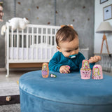 HYCLES Nesting Dolls Russian Matryoshka Wood Stacking Nested Set for Kids Handmade Toys for Children Kids Christmas Birthday Decoration Halloween Wishing Gift HYCLES