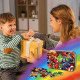 Puzzles for Kids 60 Piece Jigsaw Puzzles for Kids Ages 4-6 Wood Puzzles in a Metal Box Dinosaur Puzzles for Kids Ages 8-10 Great Gifts for Girls and Boys AVENGERS