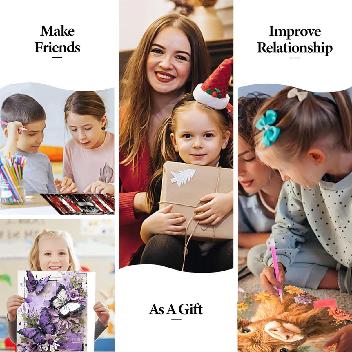 12 Pack Animals Diamond Art Kits for Adults, DIY 5D Diamond Painting Sets with Tools, Relaxing Gem Painting Craft Projects for Beginners, Home Wall Decor, Gift Idea(12X16 Inch) Gemozaic