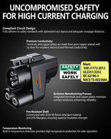 TopAutoGear Tesla Charger Adapter，NACS to CCS Adapter for EV Charging at Tesla Supercharger Stations - Fast DC Charging Tesla to CCS Adapter for Ford,Rivian,GM,Volvo,Polestar and Nissan EVs TopAutoGear