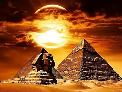TUTUMAY21 Diamond Art Painting Ancient Egypt Modern Pyramid Sphinx Wonder of The World Egypt Giza Kit for Adults by Number Kits Gem Art Wall Home Decor 12x16 inch