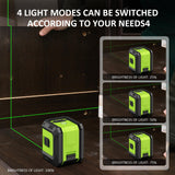 Weiddw Laser Level Self-Leveling Laser Level Tool Green Cross Line Lazer Level for Construction Indoor Project,Picture Hanging, DIY with 360° Magnetic Pivoting Base, Carrying Bag,Battery WEIDDW